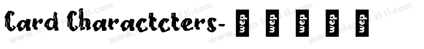 Card Charactcters字体转换